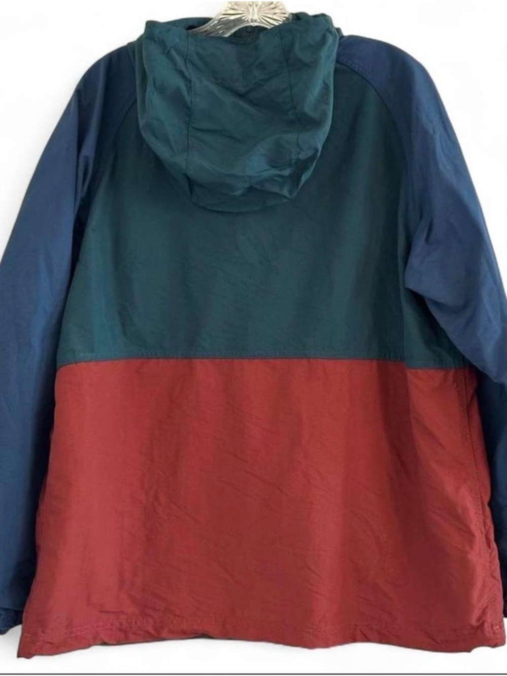 L.L. Bean Women’s Mountain Classic Color Block Hooded Anorak Jacket Size Large - Picture 8 of 13